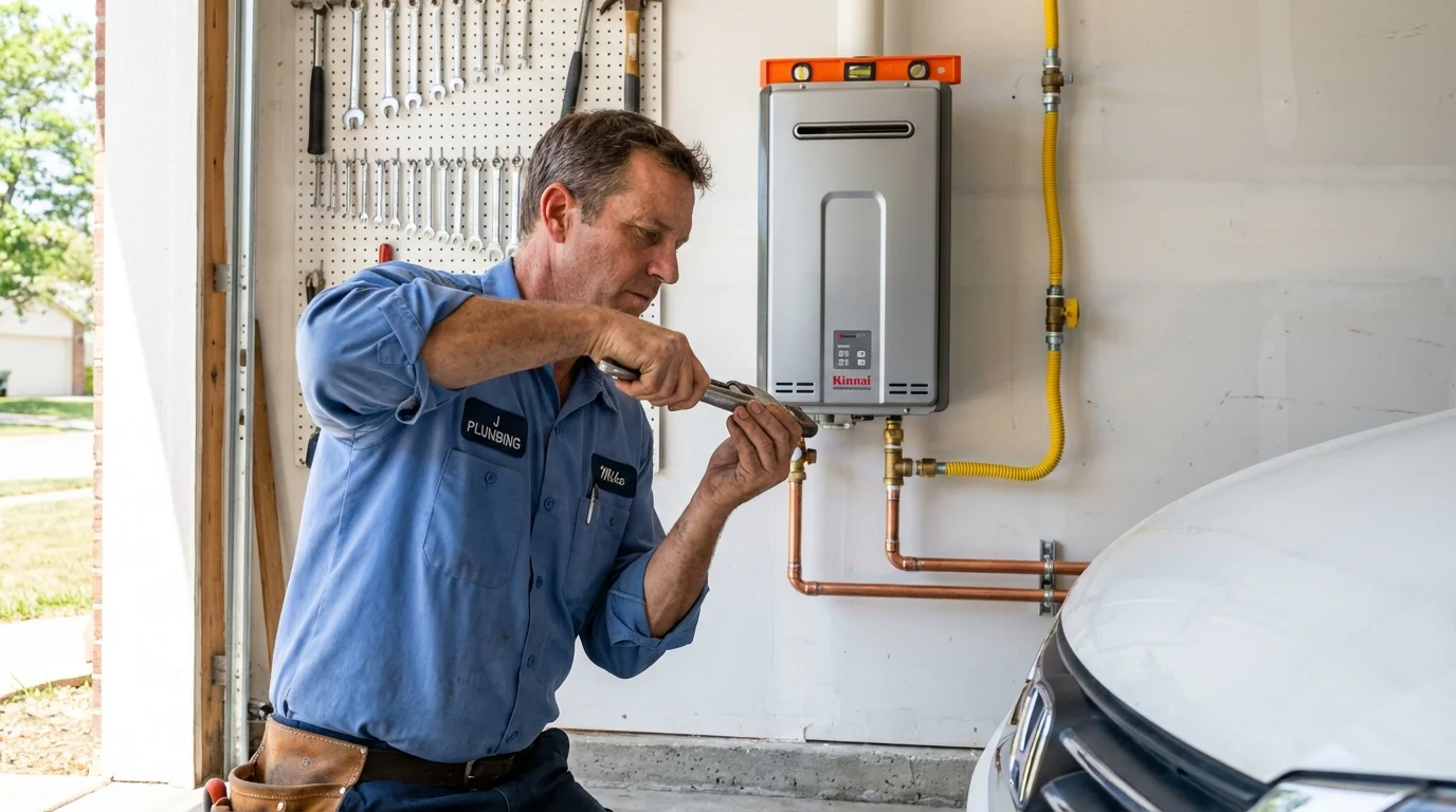 Tankless water heater installation by a Johns Plumbing LLC plumber in Ketchikan
